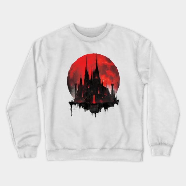 Bloodlust Chronicles: Immortal Bounty Hunts, Gothic Vampire Saga, and Supernatural Adventure in Anime-Manga Art Crewneck Sweatshirt by insaneLEDP